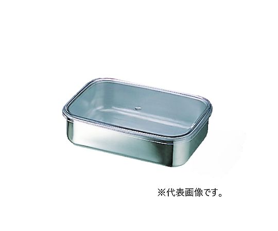 寿金属工業 18-8 キッチンバット ASアクリル蓋 中  1個（ご注文単位1個）【直送品】