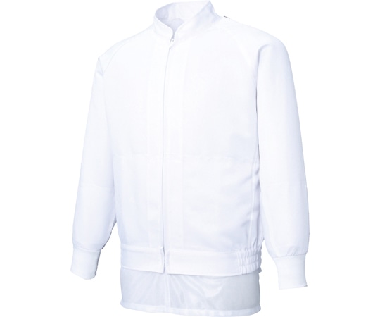 サンエス 男女共用 混入だいきらい 長袖ブルゾン 抗菌防臭 ホワイト 5L FX71171R 1枚（ご注文単位1枚）【直送品】