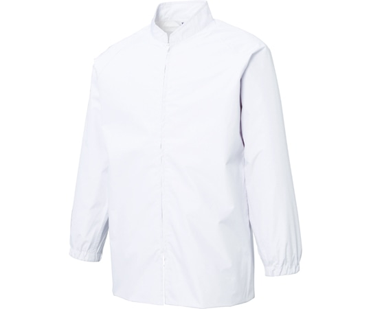 サンエス 男女共用 混入だいきらい コート 防水 ホワイト L MST71410 1枚（ご注文単位1枚）【直送品】