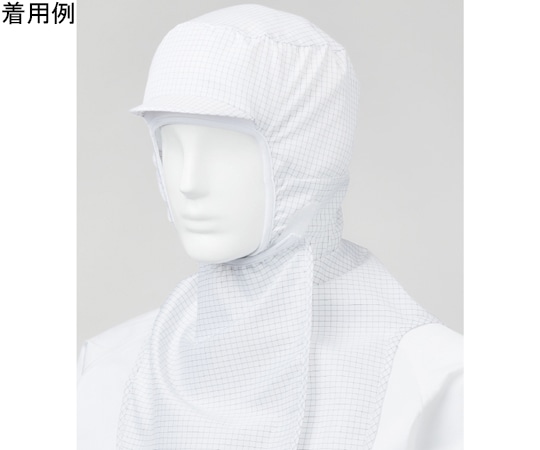 サンエス 男女共用 混入だいきらい フルフードキャップ 低発塵 常温 ホワイト フリー FX75530 1枚（ご注文単位1枚）【直送品】