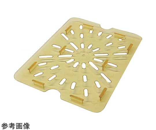 CAMBRO（キャンブロ） ホットパン 1/4サイズ 水切目皿 40HPD アンバー 1個（ご注文単位1個）【直送品】