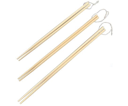 スギコ産業 糸付竹菜箸丸型 3膳 K-301(33254) 1個（ご注文単位1個）【直送品】