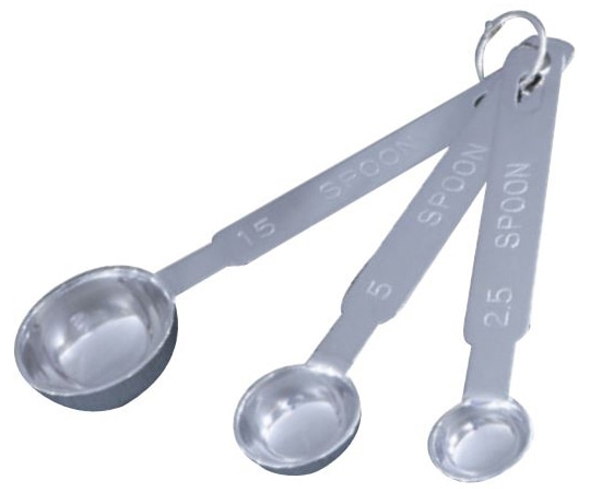 山儀工業所 18-8厚口計量スプーン 3本組 1個（ご注文単位1個）【直送品】