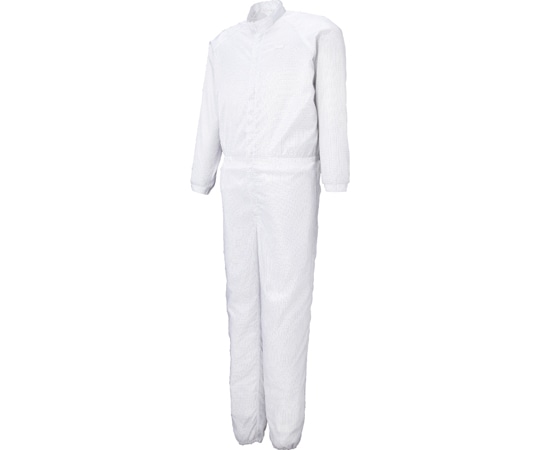 サンエス 男女共用低発塵混入だいきらい続き服 ホワイト M FX70534 1枚（ご注文単位1枚）【直送品】