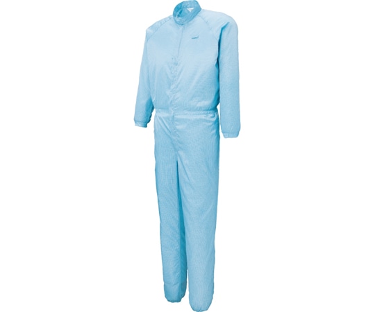 サンエス 男女共用低発塵混入だいきらい続き服 サックス 5L FX70534 1枚（ご注文単位1枚）【直送品】