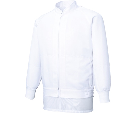 サンエス 男女共用 混入だいきらい ブルゾン 常温 ホワイト M FX70741R 1枚（ご注文単位1枚）【直送品】