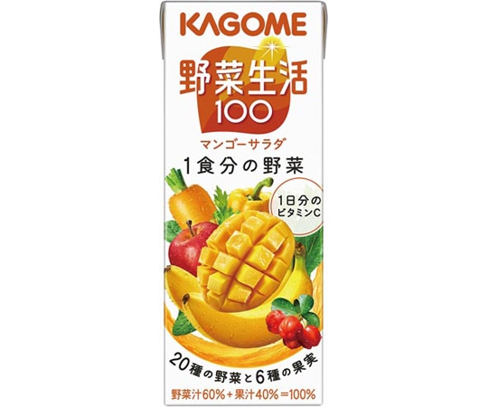 カゴメ 野菜生活100 マンゴーサラダ200mL 1ケース(24本入) 4726 1ケース※軽（ご注文単位1ケース）【直送品】