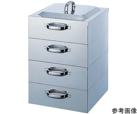 神子島製作所 PE 18-8業務用角蒸器 2段 55cm 55cm 2段 1個（ご注文単位1個）【直送品】