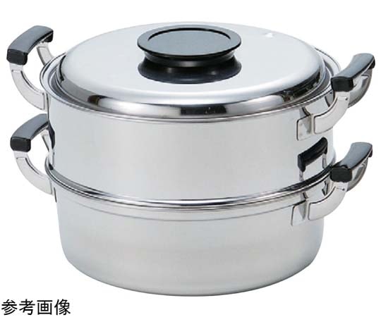 神子島製作所 PE 18-0丸型蒸器 2段 27cm 27cm 2段 1個（ご注文単位1個）【直送品】