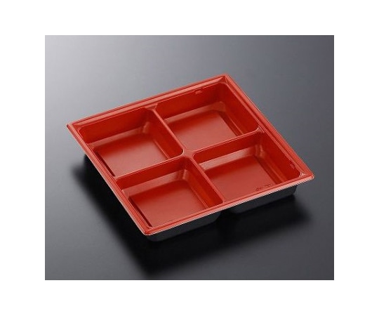 中央化学 弁当容器 CT千歳 K18M 赤-BK 身 600枚 370791 1ケース(ご注文単位1ケース)【直送品】