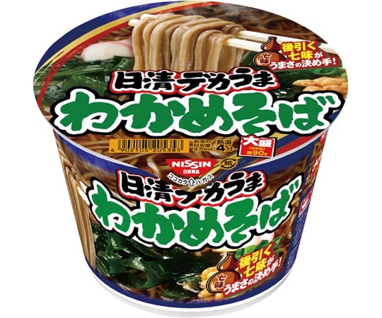 日清食品 日清デカうま わかめそば 106g 1箱(12個入) 24608 1箱※軽（ご注文単位1箱）【直送品】