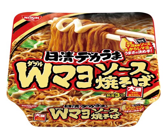 日清食品 日清デカうま Wマヨソース焼そば 153g 1箱(12個入) 24615 1箱※軽（ご注文単位1箱）【直送品】