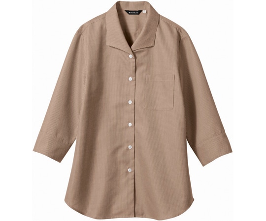 住商モンブラン ブラウス レディス 7分袖 ブラウンチェック 9号 WC2221-7 9 1枚（ご注文単位1枚）【直送品】