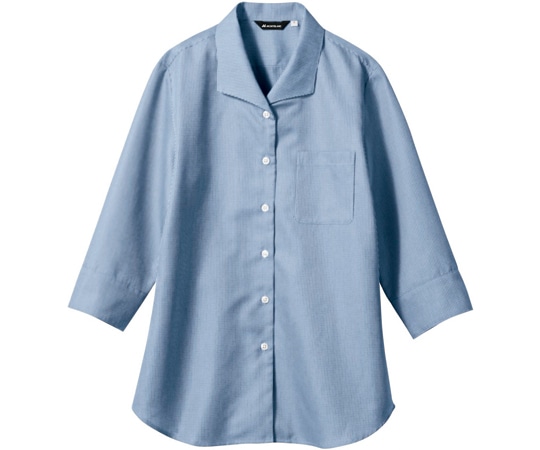 住商モンブラン ブラウス レディス 7分袖 ブルーチェック 7号 WC2221-4 7 1枚（ご注文単位1枚）【直送品】