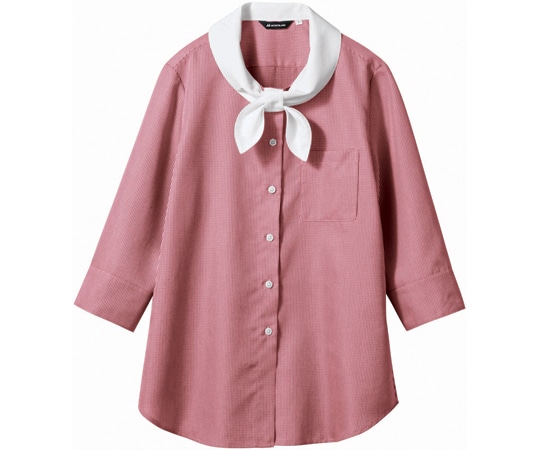 住商モンブラン ブラウス レディス 7分袖 ワインチェック/白 7号 WC2231-5 7 1枚（ご注文単位1枚）【直送品】