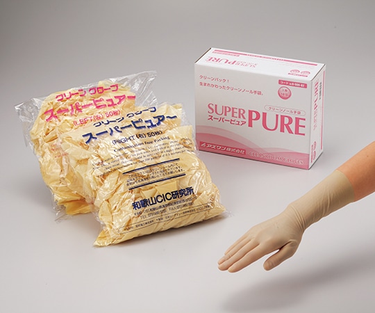 アズワン スーパーピュア ラテックス(パウダーフリー)クリーンパック L 500双入  1箱(ご注文単位1箱)【直送品】