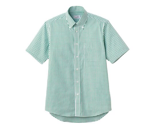 FACE グラフチェック半袖シャツ グリーン L FB4507U-4 L 1枚（ご注文単位1枚）【直送品】
