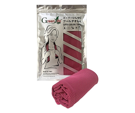 Kメディカルニーズ スーパーひんやりクールタオルK バラーレッド 2枚入 K-010 1箱(ご注文単位1箱)【直送品】