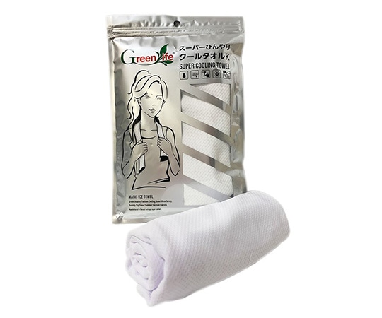Kメディカルニーズ スーパーひんやりクールタオルK ホワイト 2枚入 K-011 1箱(ご注文単位1箱)【直送品】