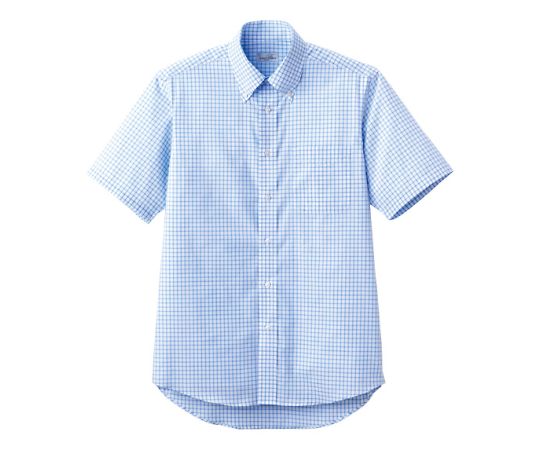 FACE グラフチェック半袖シャツ ブルー S FB4507U-7 S 1枚（ご注文単位1枚）【直送品】