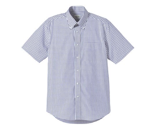 FACE グラフチェック半袖シャツ ネイビー L FB4507U-8 L 1枚（ご注文単位1枚）【直送品】