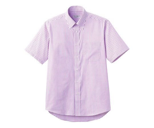 FACE グラフチェック半袖シャツ パープル S FB4507U-19 S 1枚（ご注文単位1枚）【直送品】
