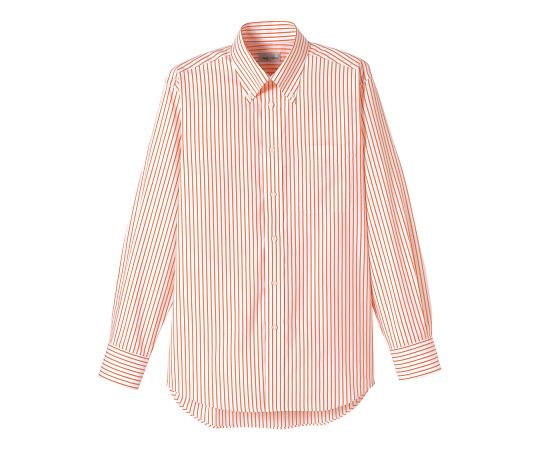 FACE ストライプ長袖シャツ オレンジ L FB4508U-13 L 1枚（ご注文単位1枚）【直送品】