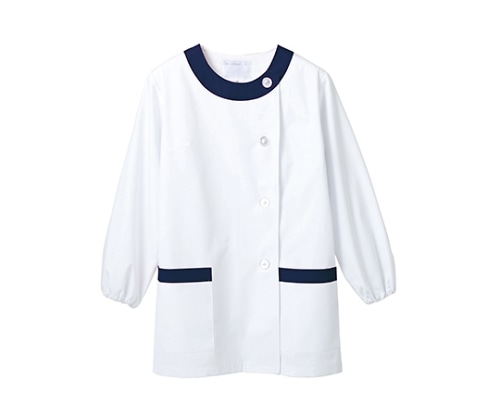 住商モンブラン 調理衣 レディス 長袖 白/紺 1-091 S 1枚（ご注文単位1枚）【直送品】