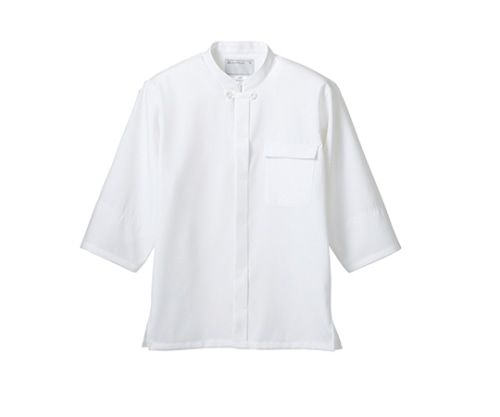 住商モンブラン 調理コート 男女兼用 7分袖ネット付 白 2-671 3L 1枚（ご注文単位1枚）【直送品】