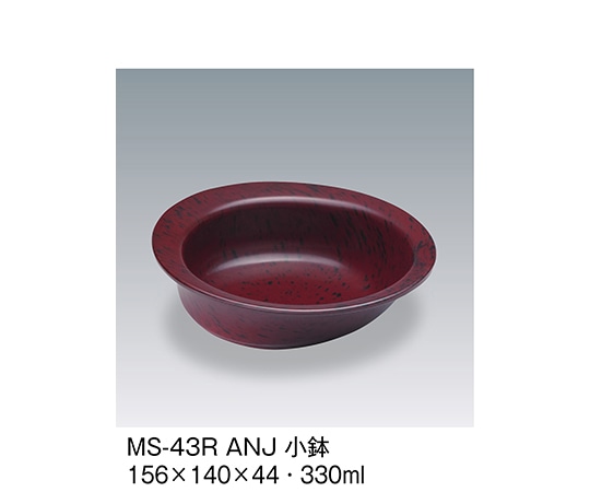 三信化工 小鉢 小豆梨地 MS-43R_ANJ 1個（ご注文単位1個）【直送品】