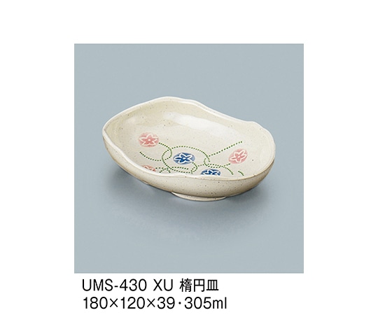 三信化工 楕円皿 石焼絵付 UMS-430_XU 1個（ご注文単位1個）【直送品】