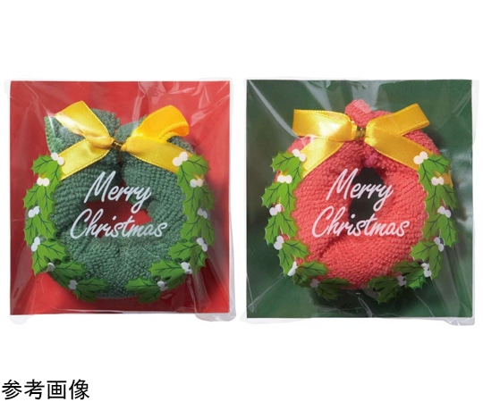 アズワン クリスマスリースタオルハンカチ 200個入 28-133-3-1 1セット(ご注文単位1セット)【直送品】