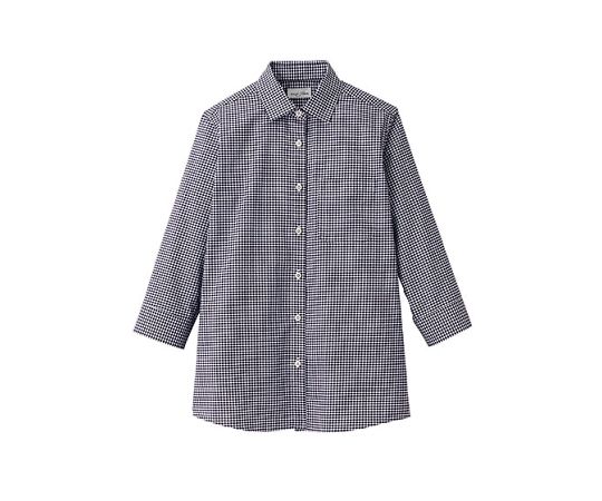 FACE レディスセミワイドカラー七分袖ブラウス ネイビー 11G FB4043L-8 11G 1枚（ご注文単位1枚）【直送品】