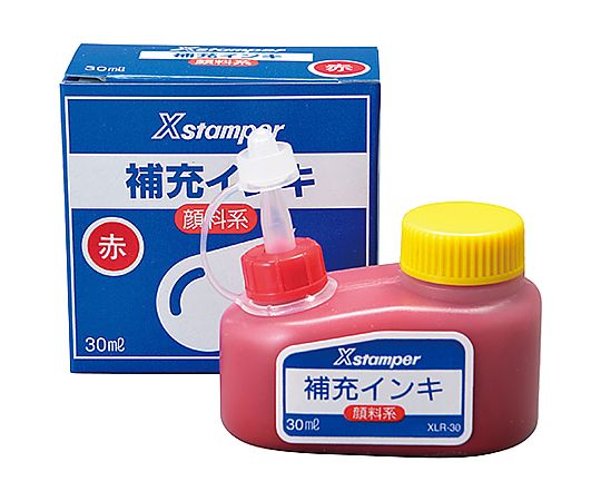 シヤチハタ Xスタンパー補充インキ 30ml 赤 XLR-30 1個(ご注文単位1個)【直送品】