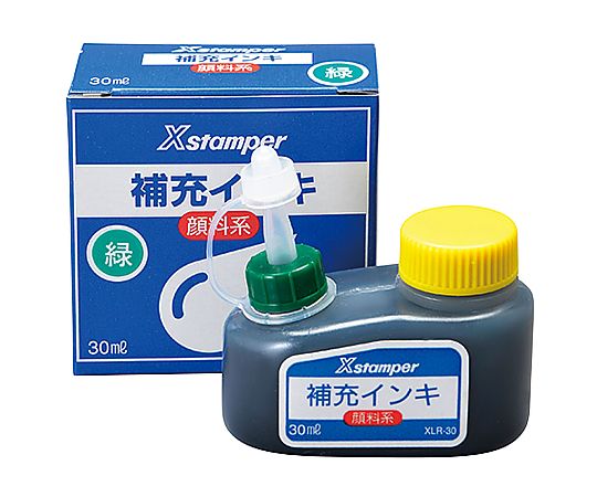 シヤチハタ Xスタンパー補充インキ 30ml 緑 XLR-30 1個(ご注文単位1個)【直送品】