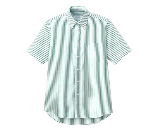 FACE ストライプ半袖シャツ グリーン S FB4509U-4 S 1枚（ご注文単位1枚）【直送品】
