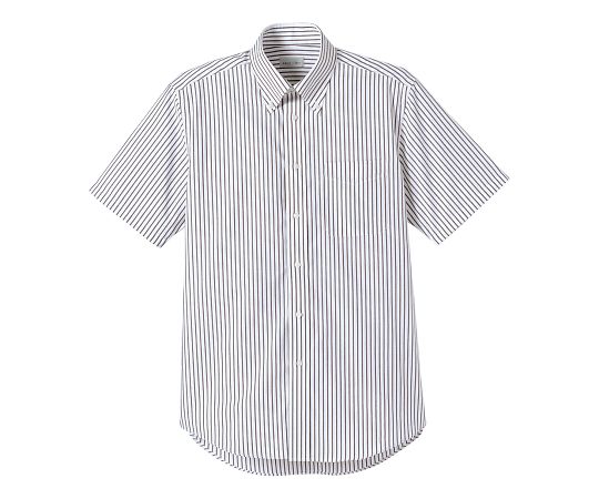 FACE ストライプ半袖シャツ ブラウン 4L FB4509U-5 4L 1枚（ご注文単位1枚）【直送品】