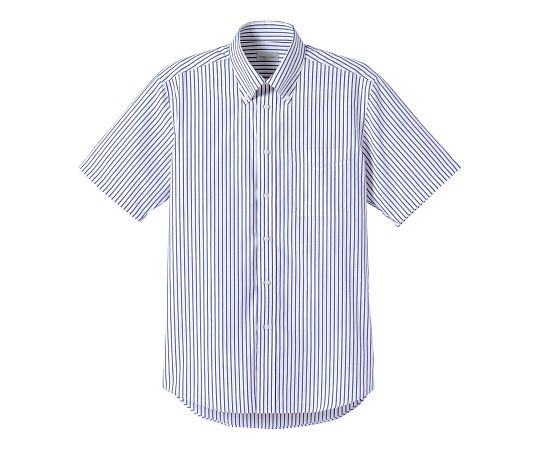 FACE ストライプ半袖シャツ ネイビー LL FB4509U-8 LL 1枚（ご注文単位1枚）【直送品】