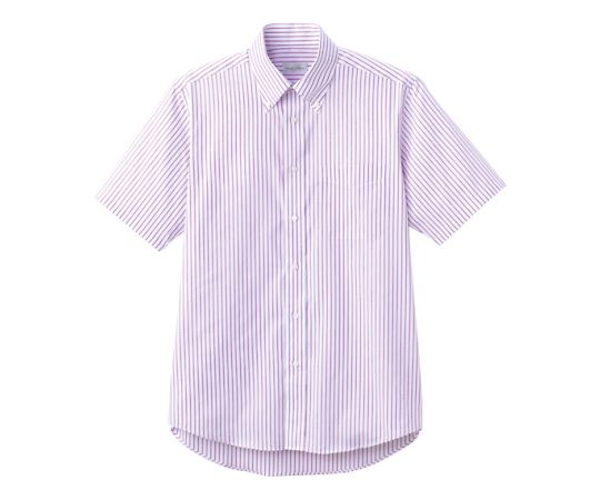 FACE ストライプ半袖シャツ パープル M FB4509U-19 M 1枚（ご注文単位1枚）【直送品】