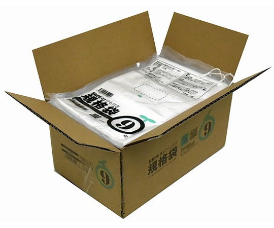 紺屋商事 小箱売:ひも付ポリ袋 01半透明 9号 100枚×50冊入 00723309 1箱（ご注文単位1箱）【直送品】