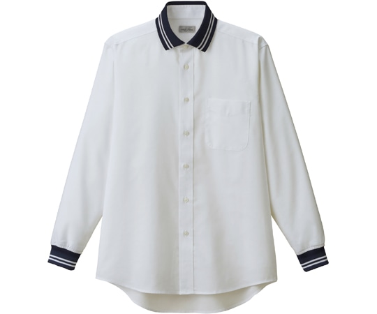 ボンマックス ユニセックスリブシャツ ホワイト(ネイビーリブ) SS FB4565U-15 SS 1枚（ご注文単位1枚）【直送品】