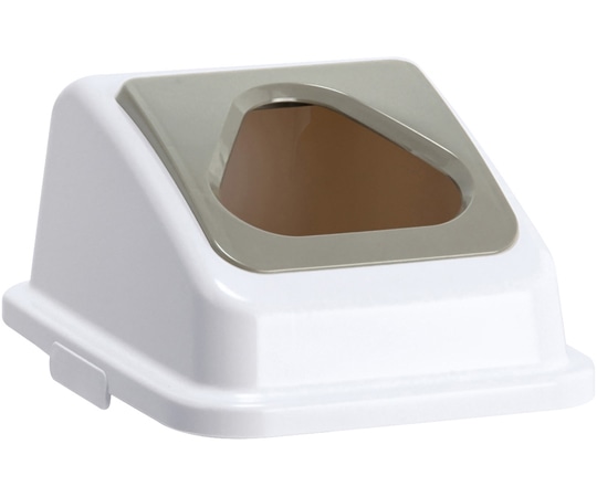 テラモト エコ分別カラーペールW35 蓋 灰 三角穴 ペットボトル DS-194-541-5 1個（ご注文単位1個）【直送品】