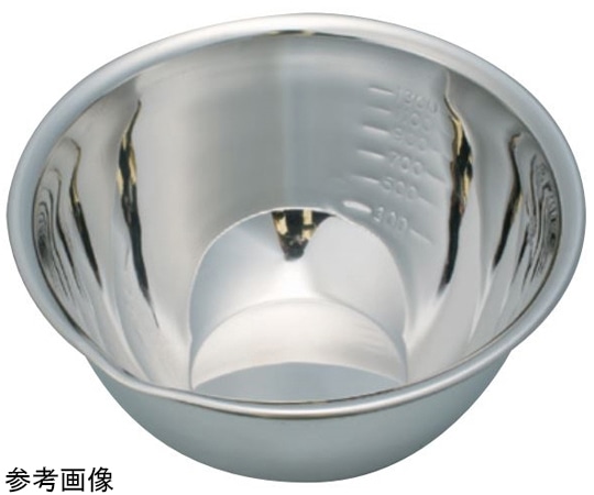 藤井器物製作所 18-8 口・目盛付深型ミキシングボール 24cm 4.4L 24cm 1個（ご注文単位1個）【直送品】