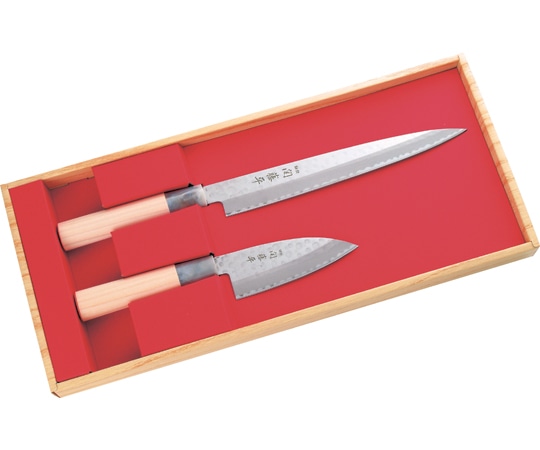 アズワン 関藤平作 鎚起2本組セット(刺身・小出刃) 32055 1セット（ご注文単位1セット）【直送品】