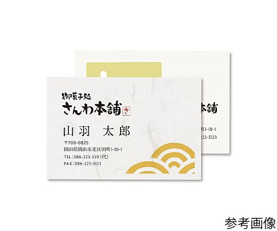 サンワサプライ インクジェット和紙名刺カード 生成り JP-MTMC04 1セット(ご注文単位1セット)【直送品】