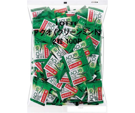 ロッテ ACUOグリーンミントガム 2粒入×100 17618 1パック※軽（ご注文単位1パック）【直送品】