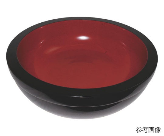 雅漆工芸 コネ鉢黒内朱 51cm  1個（ご注文単位1個）【直送品】