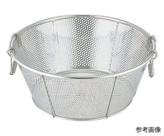 本間冬治工業 BK 18-8パンチング浅型ざる 51cm 穴径φ2mm  1個（ご注文単位1個）【直送品】
