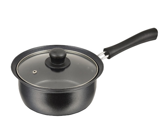 パール金属 バブシャッター ふっ素加工IH対応ガラス蓋付片手鍋 18cm HB-2872 1個（ご注文単位1個）【直送品】