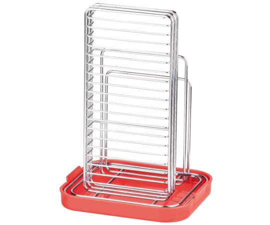 パール金属 シンプルストレージ 包丁・まな板スタンド レッド HB-311 1個（ご注文単位1個）【直送品】